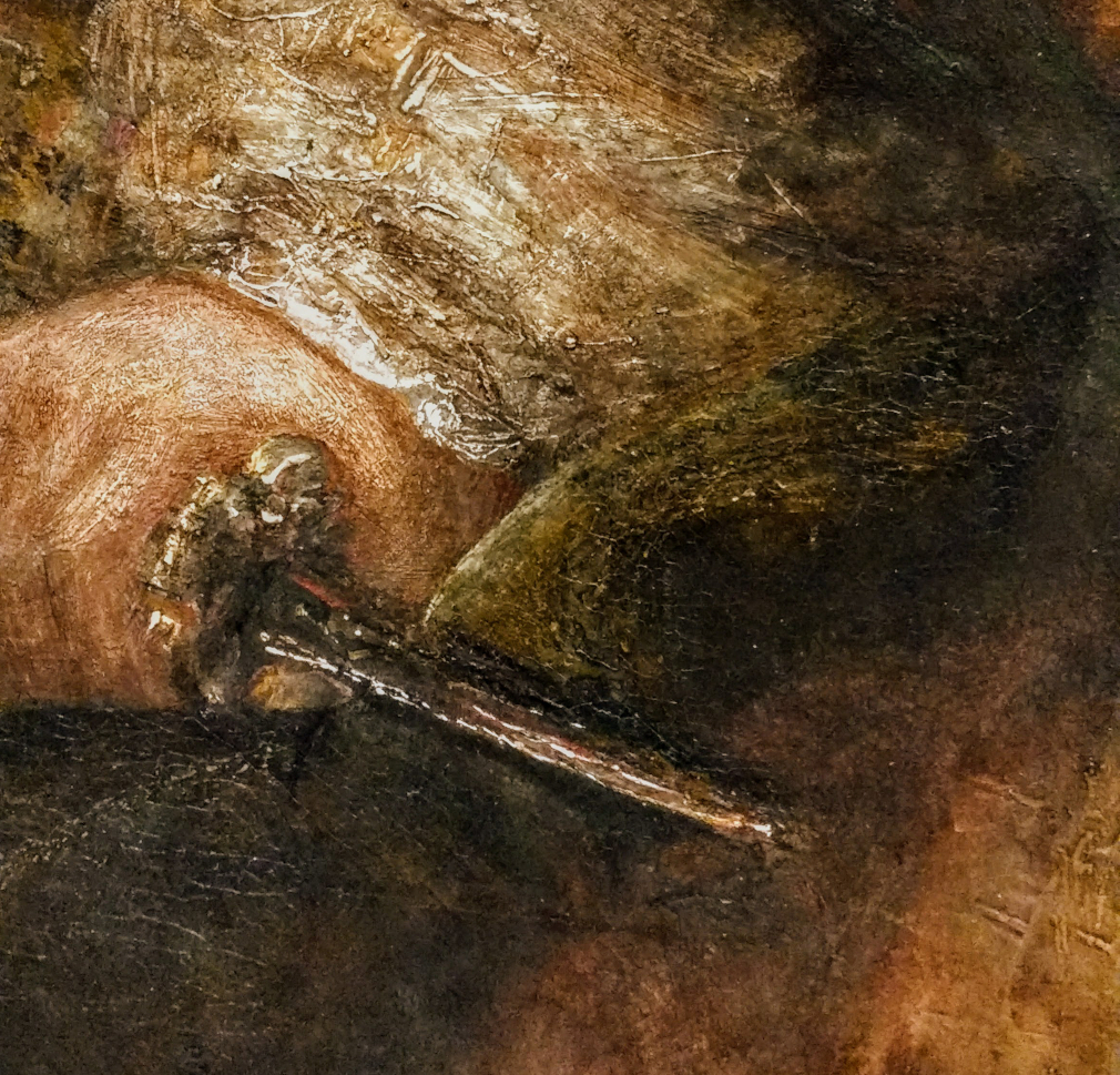 Lucretia, detail of knife